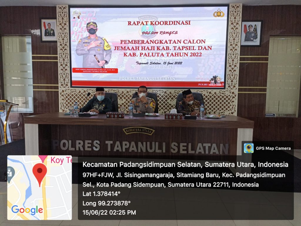 Polres Tapsel Gelar Rakor Pengamanan Calon Haji 2022