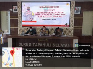 Polres Tapsel Gelar Rakor Pengamanan Calon Haji 2022