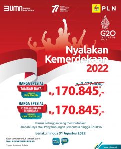 Mau tambah daya, PLN berikan promo Nyalakan Kemerdekaan 2022