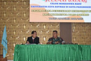 Kodim 0212/TS Beri Pembekalan Bela Negara kepada Mahasiswa Baru UNAR