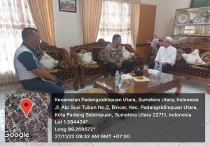 Temu Hangat Kapolres P.Sidempuan Dengan H.Erwin Ritonga, Bincang Soal Kamtibmas
