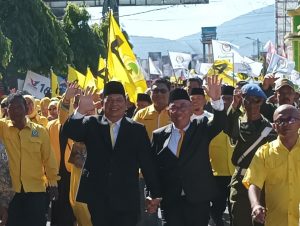 Lima Ribuan Massa Pendukung Irsan Ali Muda Daftar Ke KPU Kota Padangsidimpuan